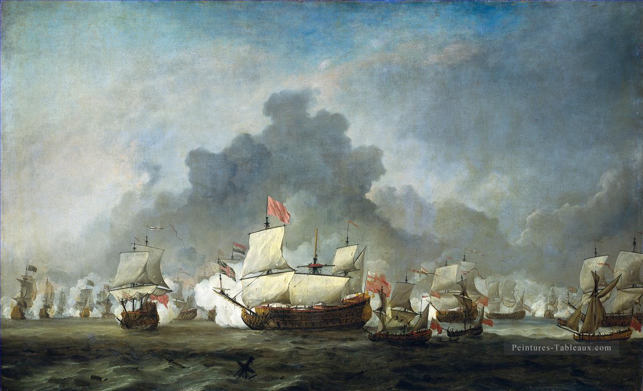 Bataille de Solebay 1672 De Ruyter 1691 Batailles navales Peintures à l'huile